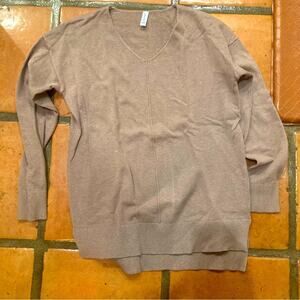 Taupe V neck Sweater